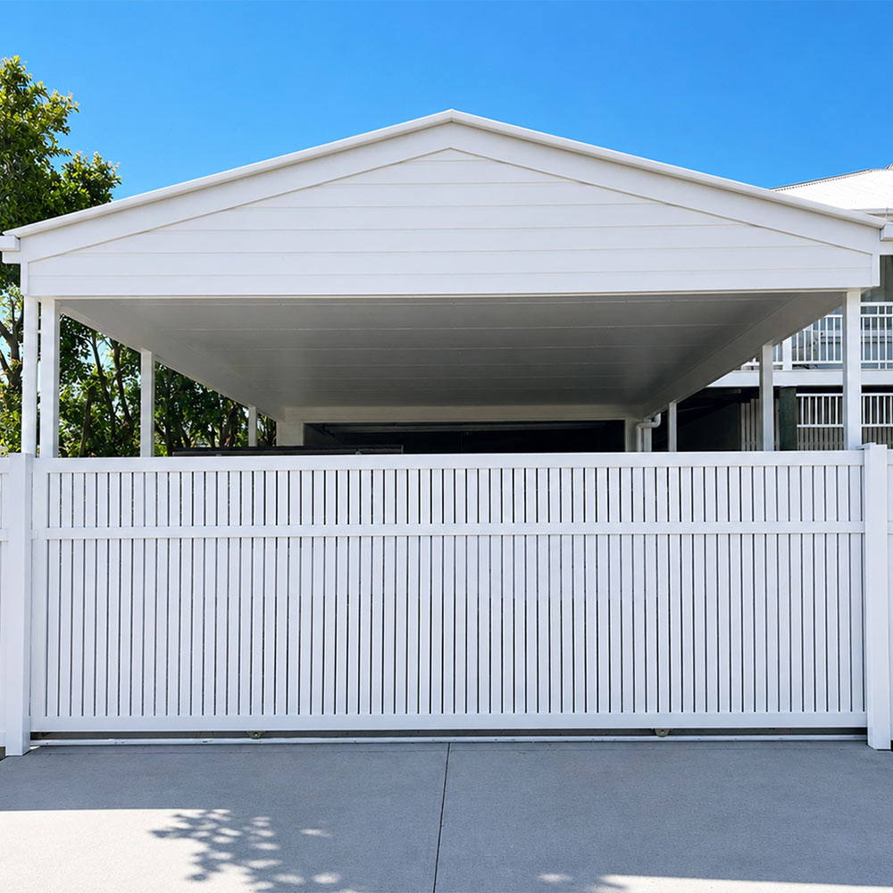 aluminium sliding gate by garage