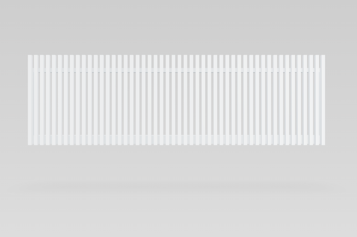 Aluminium Battened Sliding Gate 4.5m Wide - Natural White