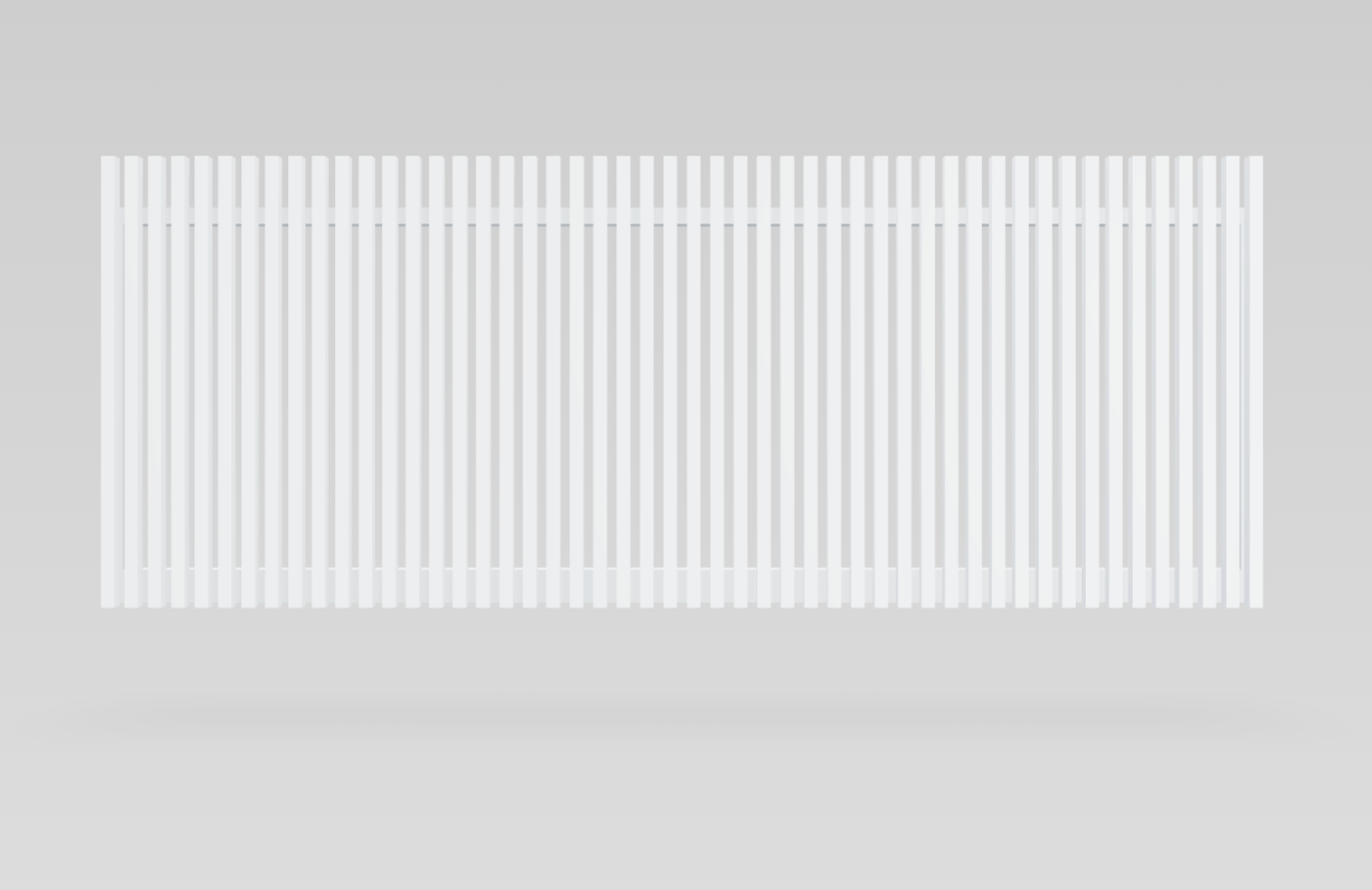 Aluminium Battened Sliding Gate 4.5m Wide - Natural White