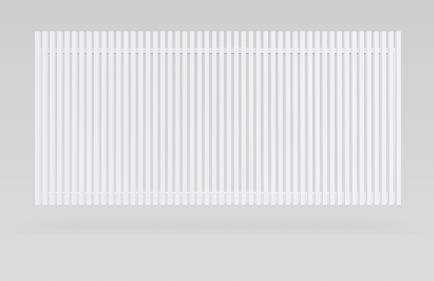 Aluminium Battened Sliding Gate 4.5m Wide - Natural White