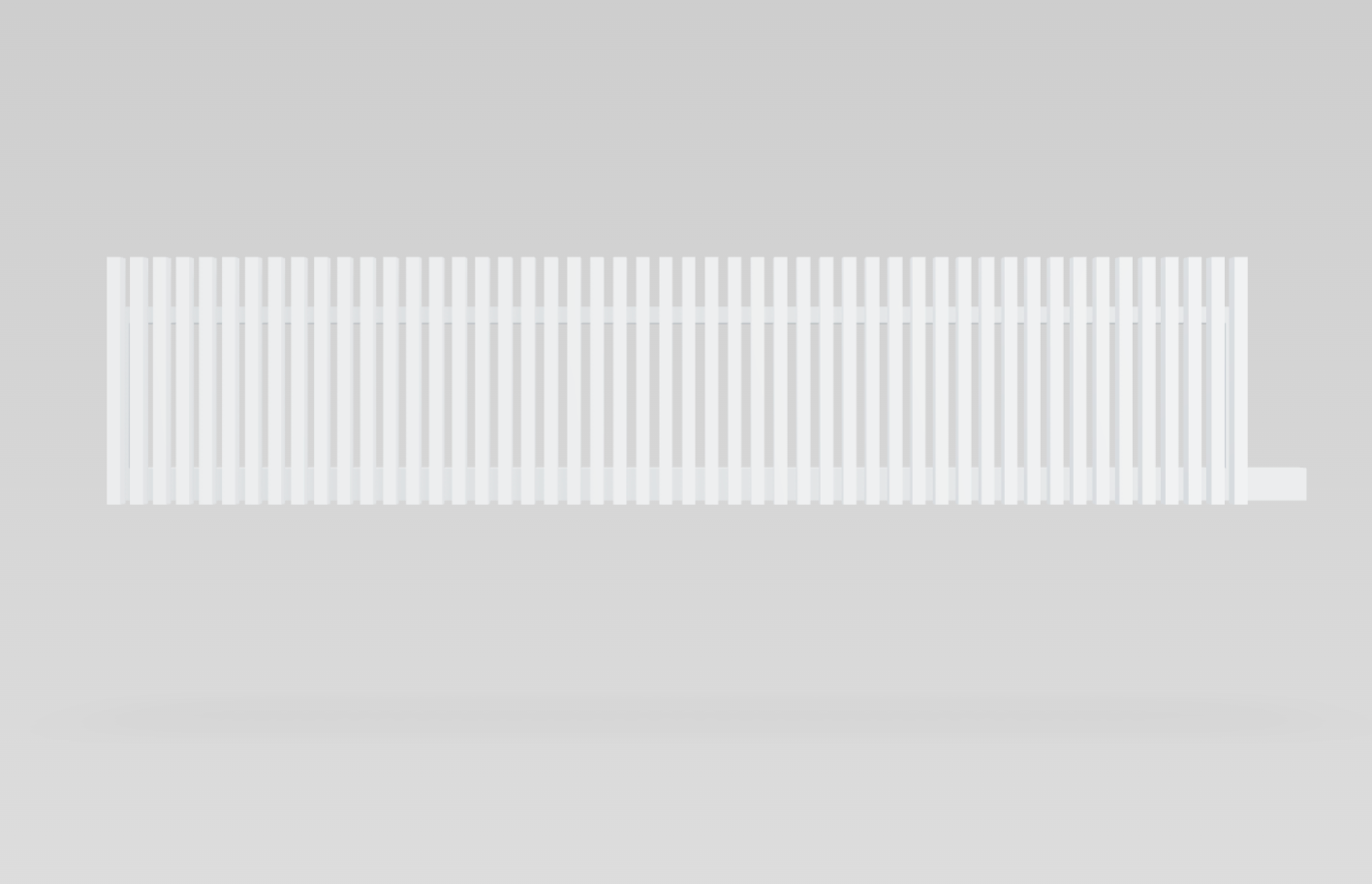 Aluminium Battened Sliding Gate 4.5m Wide - Natural White